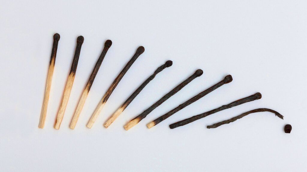 burned matches